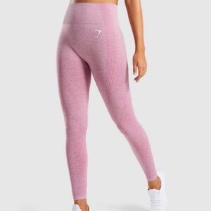 Gymshark Vital Seamless Leggings in Pink Marl Size S